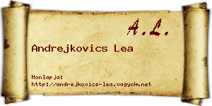 Andrejkovics Lea névjegykártya